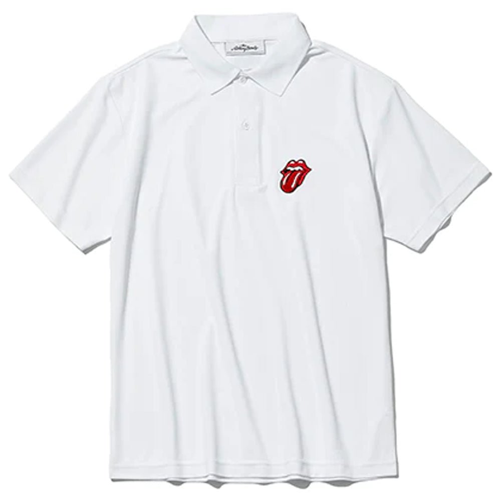 ROLLING STONES ローリングストーンズ (来日 35周年 記念 ) - Rolling Stones Logo / White / ポロシャツ / メンズ - PGS